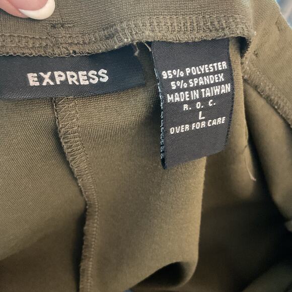 Express Green Pull On Pleated Skirt L - Picture 3 of 5